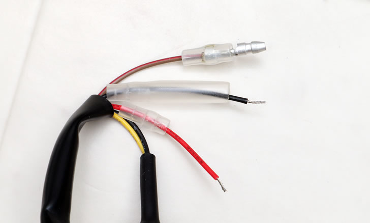 ギボシ端子スリーブ通し