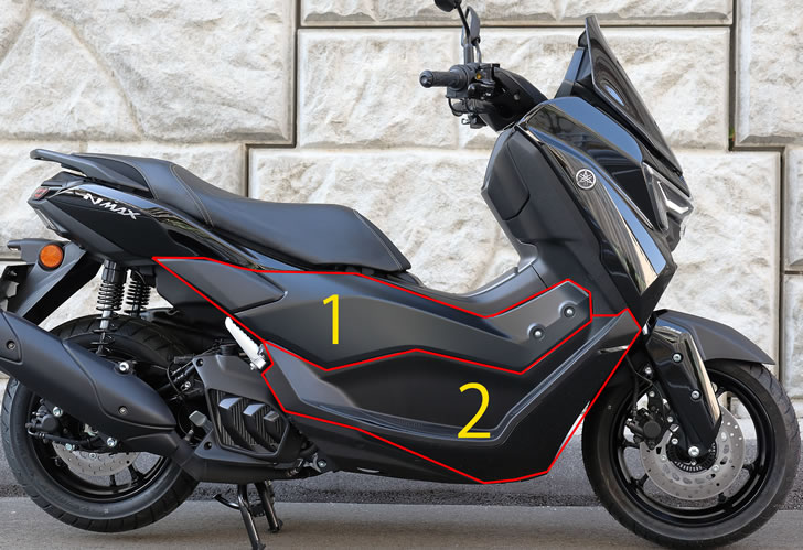 NMAX155（SG92J)カバー類の構成